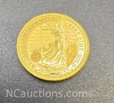 2024 1/10 Oz .9999 Fine Gold Britannia Bullion Coin