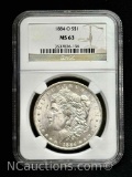 1884 Morgan 90% Silver Dollar NGC S$1 MS 63 65g total