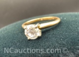 14kt Gold Cz Ring 1.93 Grams Size 6.5