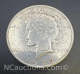 1922-D Silver Peace Dollar 90% Silver Coin 26. grams