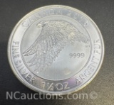 2016 Canadian Hawk 1 1/2 Oz .9999 Fine Silver Bullion Coin