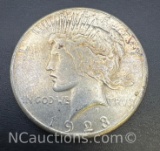 1923-S Silver Peace Dollar 90% Silver Coin 26. Grams
