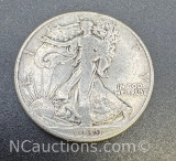 1939 Walking Liberty 90% Silver Half Dollar Coin 12. Grams