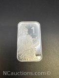 1 Troy Oz .999 Fine Silver Freedom Bullion Bar