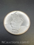 Disney 1 Troy Oz .999 Fine Silver Happy Bullion Coin