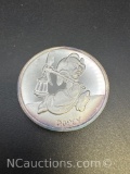 Disney 1 Troy Oz .999 Fine Silver Dopey Bullion Coin