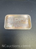 OPM Metals 1 Troy Oz .999 Fine Silver Bullion Bar