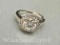 925 Sterling Silver 2ct Moissanite Diamond Ring Sz.6.5 3.8g Total