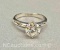 Preveli 925 Sterling Silver 1ct Moissanite Diamond Ring Sz.5 2.3g Total