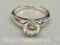 925 Sterling Silver 1ct Moissanite Diamond Ring Sz.5 2g Total