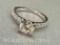 925 Sterling Silver Moissanite Diamond Ring Sz.7.5 2.9g Total