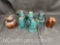 Hemingray Glass Power Insulators Blue Glass Brown