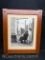 Framed Photograph Frank Lloyd Wright at the construction site of the Guggenheim Museum 18x21