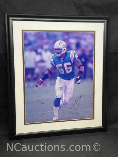 Signed Chargers Photograph Signature says Shawne Merriman w/COA