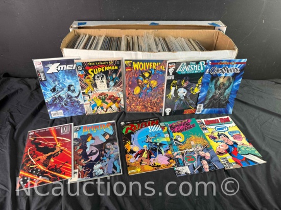 Long Box Approx 300 Comics Constantine 1 Lenticular, X-Men, Wolverine, Batman more