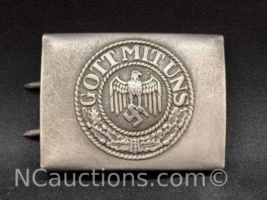WWII German Army Gottmituns Man's dress belt buckle Nazi Hitler