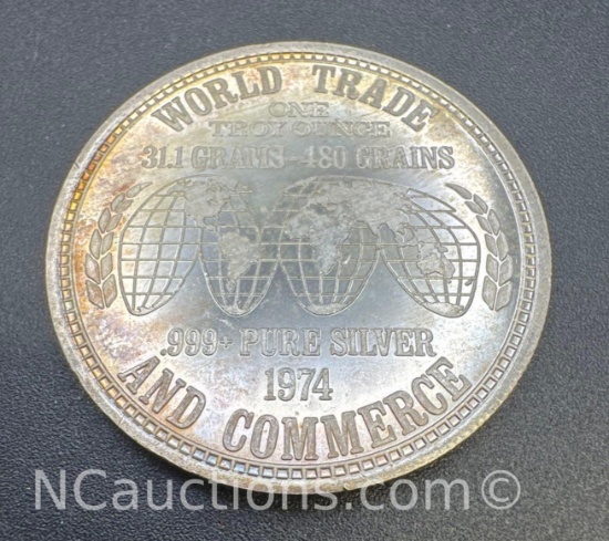 World Trade And Commerce 1 Troy Oz .999 Fine Silver Bullion Coin