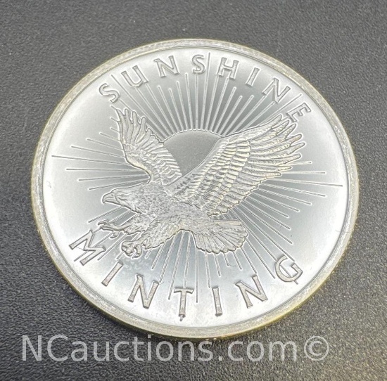 1/2 Oz .999 Fine Silver SunShine Minting Bullion Coin