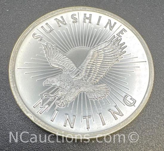 1/2 Oz .999 Fine Silver Sunshine Minting Bullion Coin
