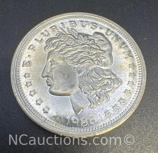 1986 Silver Trade Unit 1 Troy Oz .999 Fine Silver Morgan Bullion Coin