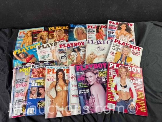 Approx 25 Playboy Penthouse Magazines 70s-2000s Seth Rogen more