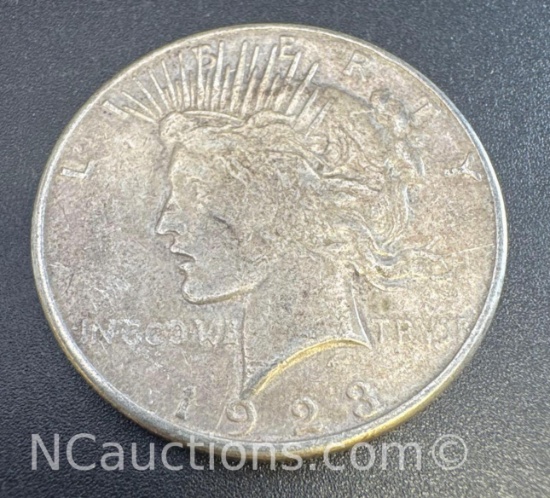 1923-S Silver Peace Dollar 90% Silver Coin 26. Grams