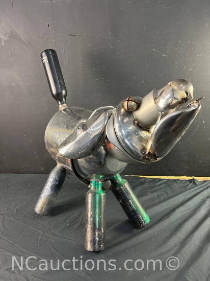 Metal Dog Sculpture