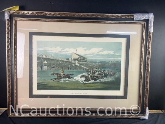 The Winning Post says Henry Thomas Alken Aquatint Etching 1871