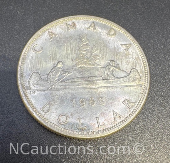 1963 80% Silver Canadian $1 Coin 23. Grams