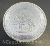 2020 Canadian Mounted police 2 Troy Oz .9999 Fine Silver Bullion Coin