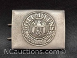 WWII German Army Gottmituns Man's dress belt buckle Nazi Hitler