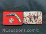 Texas Rangers 180th Anniversary Picket Knife and Badge Pin