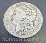 1883-S Morgan Silver Dollar 90% Silver Coins 25 Grams