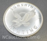 1/2 Troy Oz .999 Fine Silver Sunshine Minting Bullion