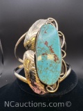 Navajo Turquoise Cuff Bracelet 40. Grams