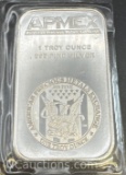 APMEX 1 Troy Oz .999 Fine Silver Bullion Bar