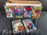 Long Box Approx 250 Comics Justice League, New Gods, Alpha Flight more