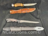 Pair of Knives with Sheaths Eagle Claw more