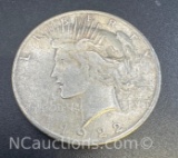 1922 Silver Peace Dollar 90% Silver Coin 26. Grams