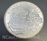 1998 Peace On Earth Merry Christmas 1 Troy Oz .999 Fine Silver Bullion Coin