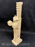 Ebros Frank Lloyd Midway Gardens White Sprite Holding Two Cubes Statue 14in