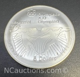 1976 Montreal Olympics Olympiad 90% Silver $5 Coin 24. Grams
