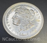 1986 Silver Trade Unit 1 Troy Oz .999 Fine Silver Morgan Bullion Coin