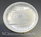 1976 Montreal Olympics Olympiad 90% Silver $10 Coin 49. Grams