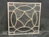 Square decorative leaded glass window 15x15
