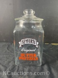 Vintage glass Seyferts Butter Pretzels