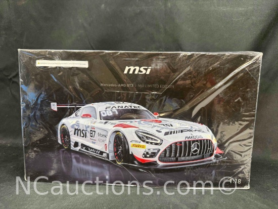 RARE Limited Edition 1/18 MSI Spark Mercedes AMG GT3 White Car NIB