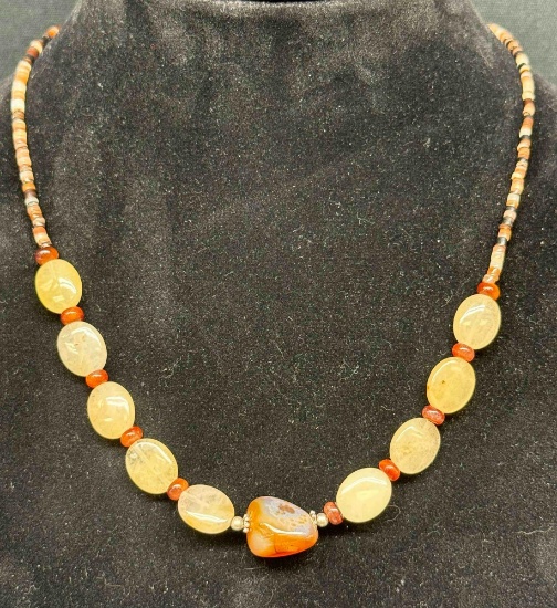 Citrine Necklace 20g Total