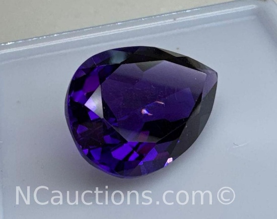 Pear Cut Purple Amethyst Gemstone 11.75Ct
