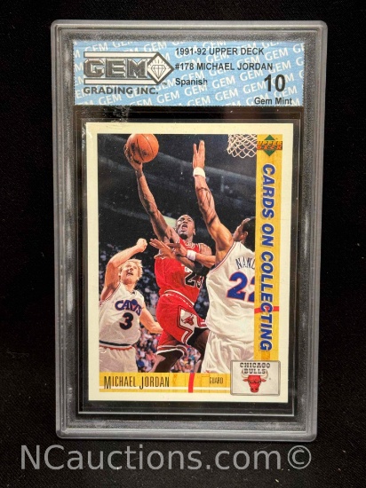 1991-92 Upper Deck Gem #178 Michael Jordan Spanish GEM 10